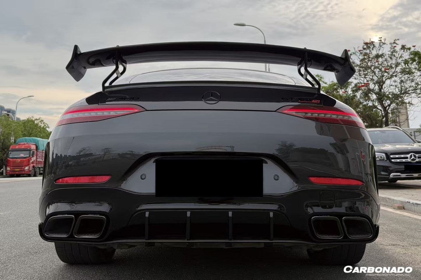 2019-2025 Mercedes Benz AMG GT53 GT50 GT43 4Door Coupe X290 Convert GT63 Style Rear Bumper
