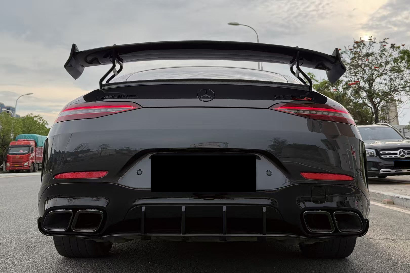 2019-2024 Mercedes Benz AMG GT53 GT50 GT43 4Door Coupe X290 GT63 Style Rear Bumper - Carbonado