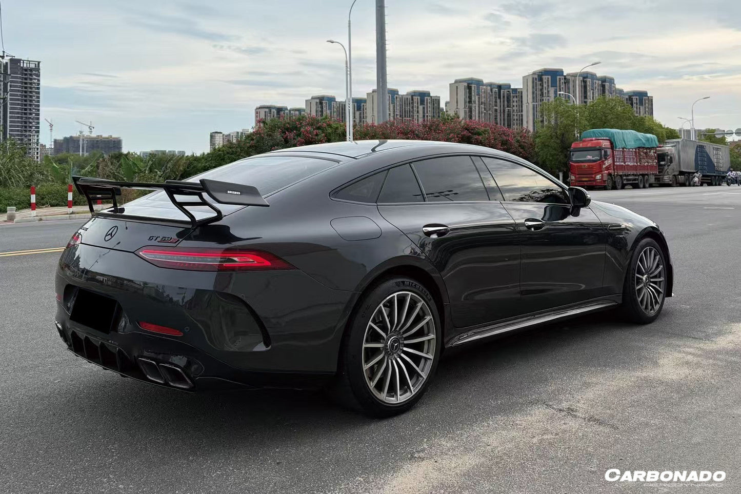 2019-2025 Mercedes Benz AMG GT53 GT50 GT43 4Door Coupe X290 Convert GT63 Style Rear Bumper