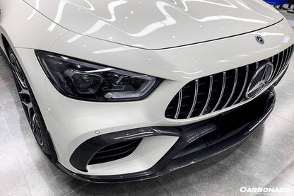 2019-2023 Mercedes Benz AMG GT63/S 4Door Coupe X290 OEM Style Carbon Fiber Front Canards - Carbonado Aero