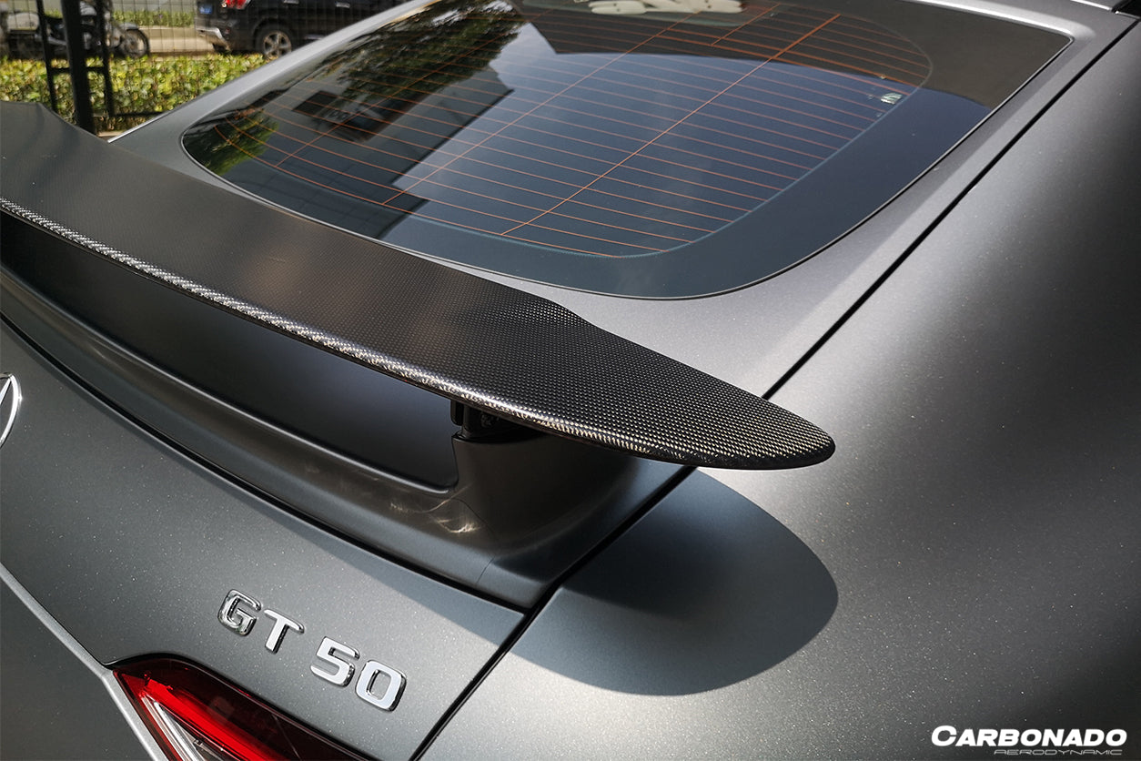 2019-2023 Mercedes Benz AMG GT63 S GT50 4Door Coupe X290 OEM Style Carbon Fiber Trunk Spoiler - Carbonado