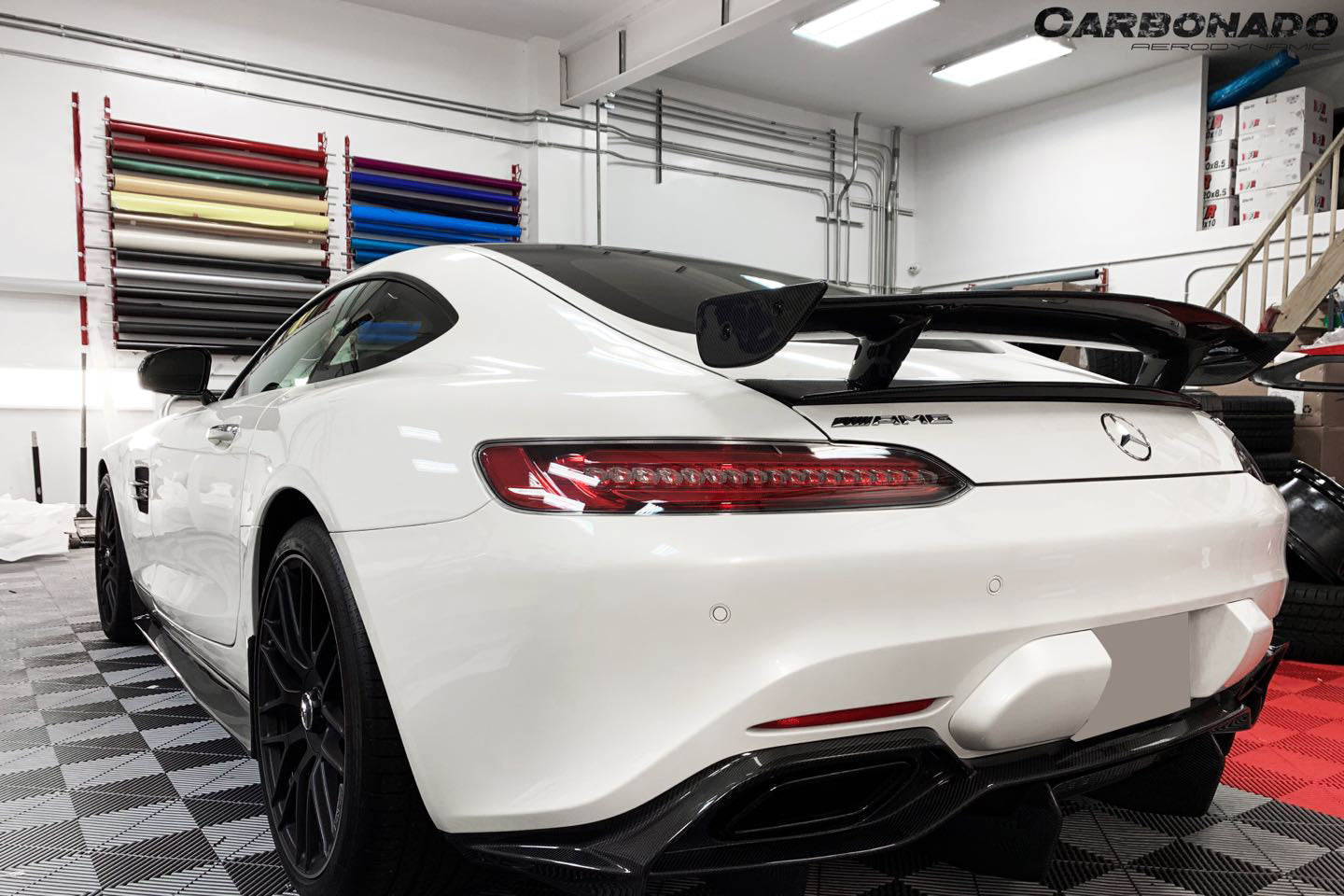 2015-2020 Mercedes Benz AMG GT GTS GTC RZS Style Carbon Fiber Side Skirts Extension