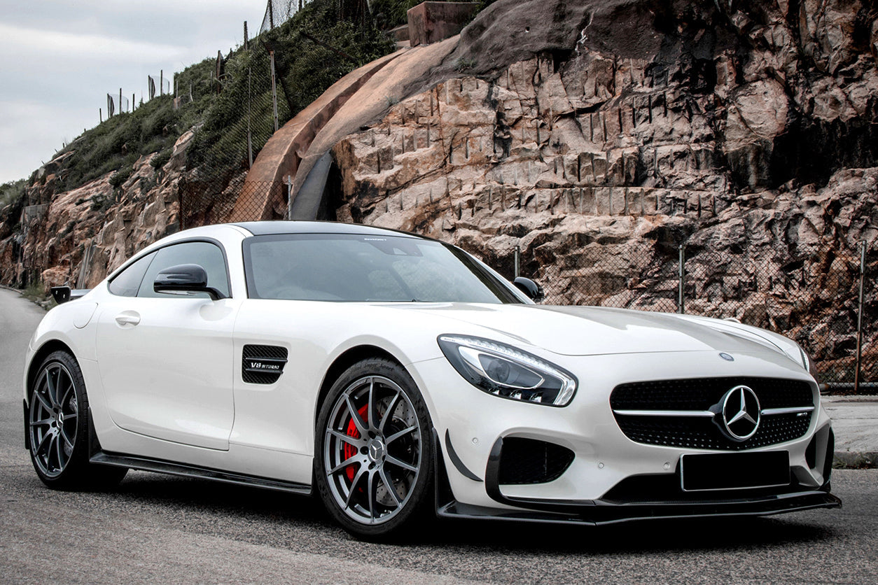 2015-2017 Mercedes Benz AMG GT GTS RS Style Carbon Fiber Front Canards