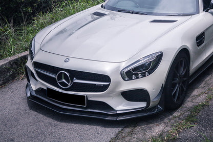 2015-2017 Mercedes Benz AMG GT GTS RS Style Carbon Fiber Front Canards