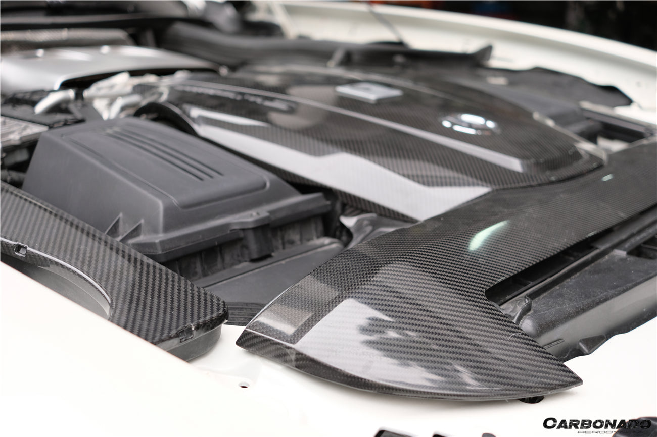 2015-2020 Mercedes Benz AMG GT/GTS Autoclave Carbon Fiber Engine Cover Replacement - Carbonado Aero