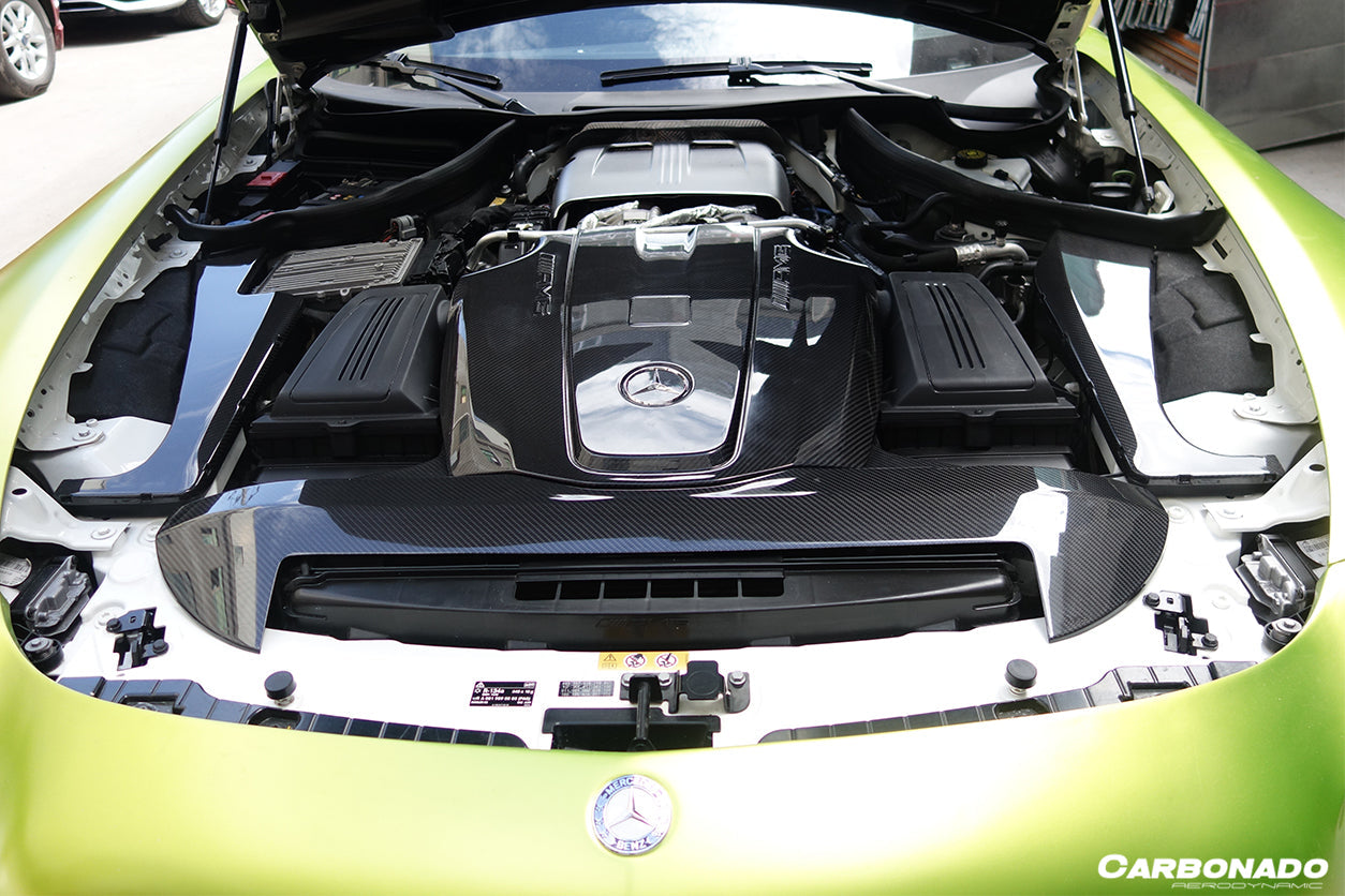 2015-2020 Mercedes Benz AMG GT/GTS Autoclave Carbon Fiber Radiator Cover Repalcement - Carbonado Aero