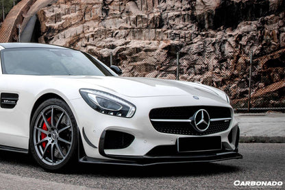 2015-2017 Mercedes Benz AMG GT/GTS RZS Style Carbon Fiber front bumper Canards - Carbonado Aero