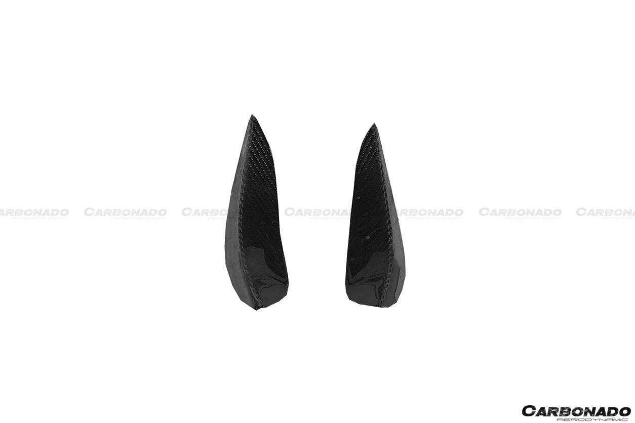 2015-2017 Mercedes Benz AMG GT/GTS RZS Style Carbon Fiber front bumper Canards - Carbonado Aero