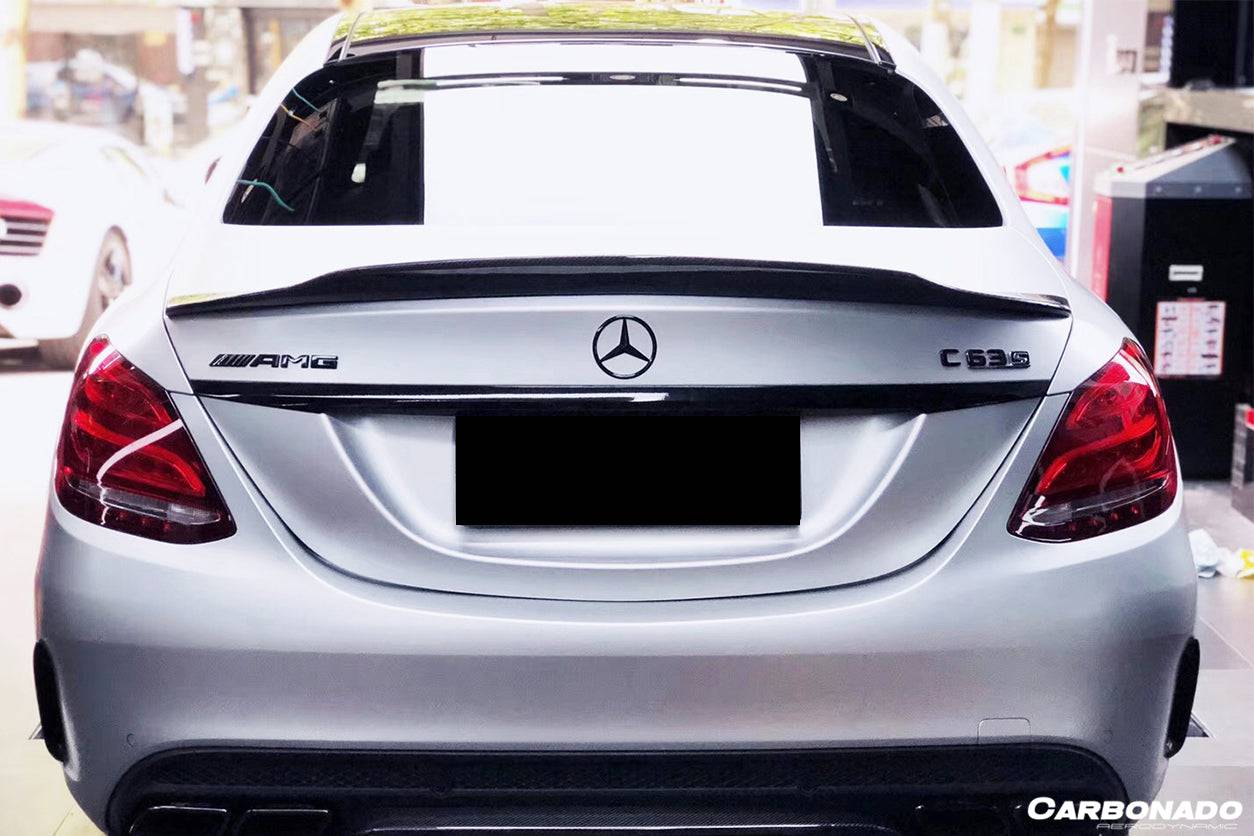 2015-2021 Mercedes Benz C-Class W205 Sedan PS Style Trunk Spoiler - Carbonado Aero