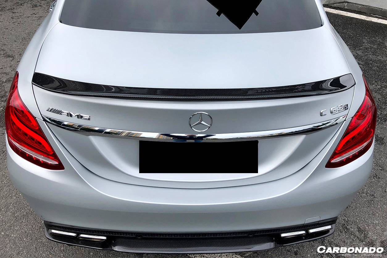 2015-2021 Mercedes Benz C-Class W205 Sedan PS Style Trunk Spoiler - Carbonado Aero