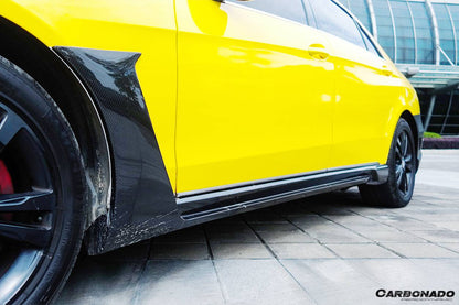 2014-2016 Mercedes Benz E Class W212 WD Style Side Skirts - Carbonado Aero