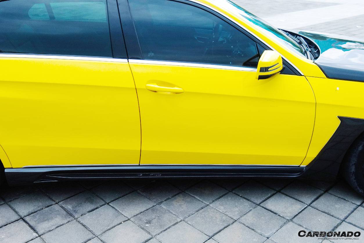 2014-2016 Mercedes Benz E Class W212 WD Style Side Skirts - Carbonado Aero
