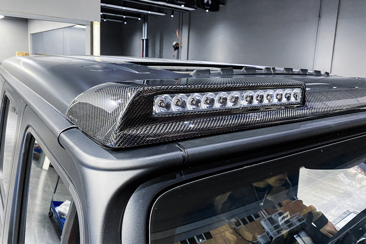 2019-2021 Mercedes Benz G-Class W464 G-Wagen BR Style Front Roof Spoiler - Carbonado Aero