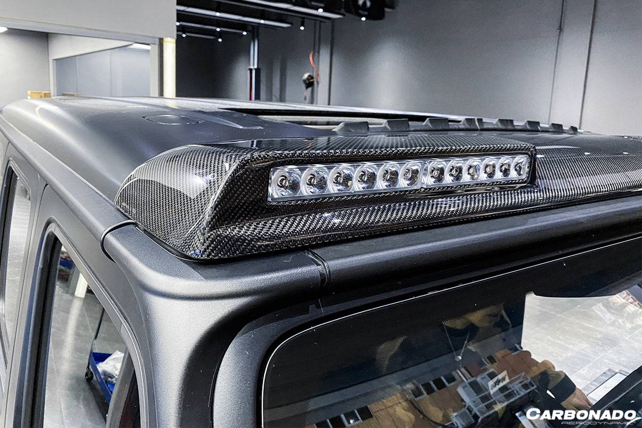 2019-2021 Mercedes Benz G-Class W464 G-Wagen BR Style Front Roof Spoiler - Carbonado Aero