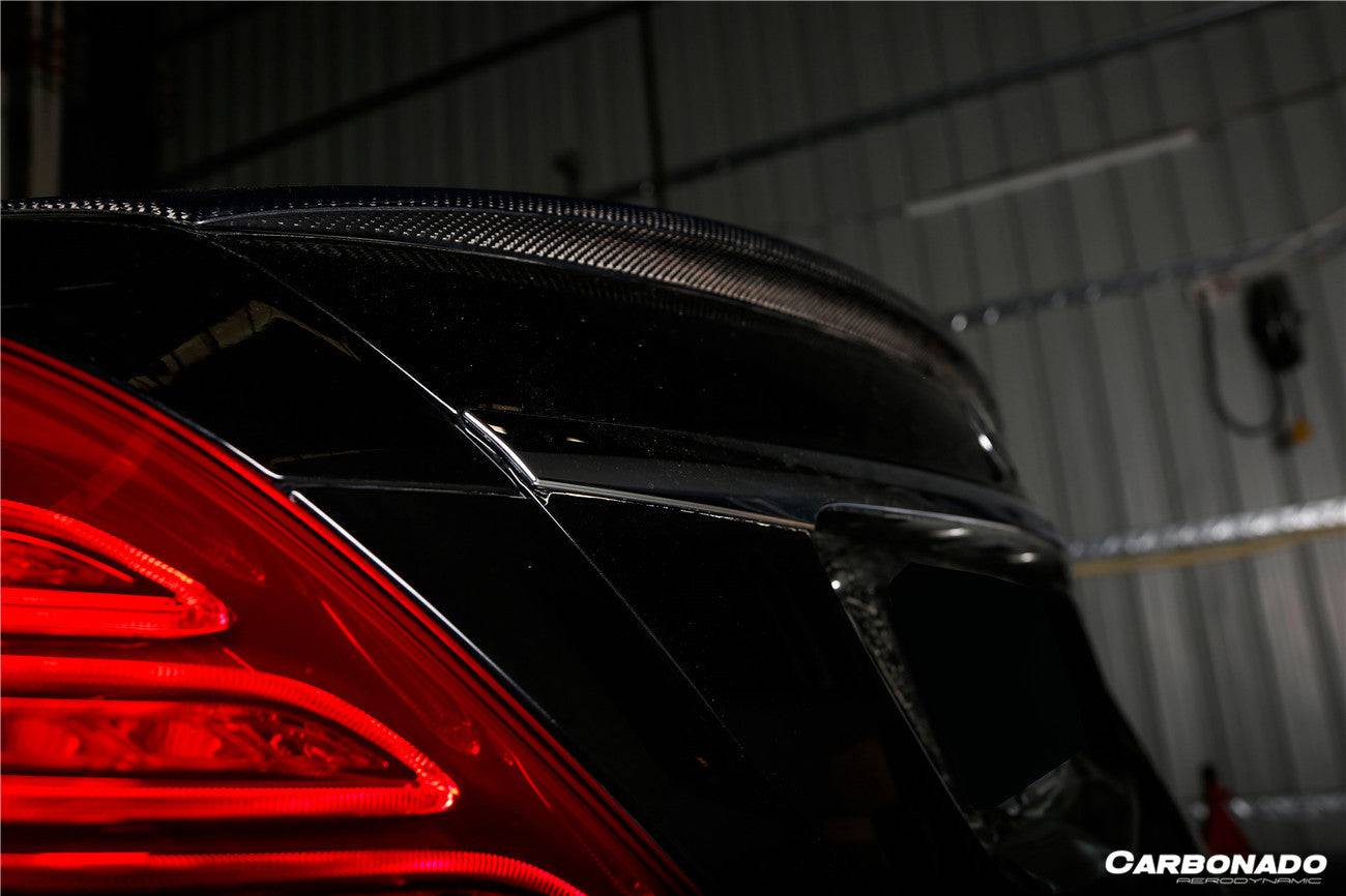 2014-2020 Mercedes Benz S63 AMG W222 Sedan MSY Style Carbon Fiber Trunk Spoiler - Carbonado Aero