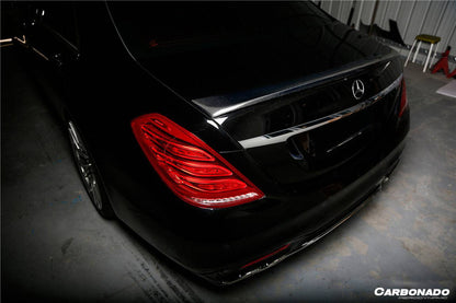 2014-2020 Mercedes Benz S63 AMG W222 Sedan MSY Style Carbon Fiber Trunk Spoiler - Carbonado Aero