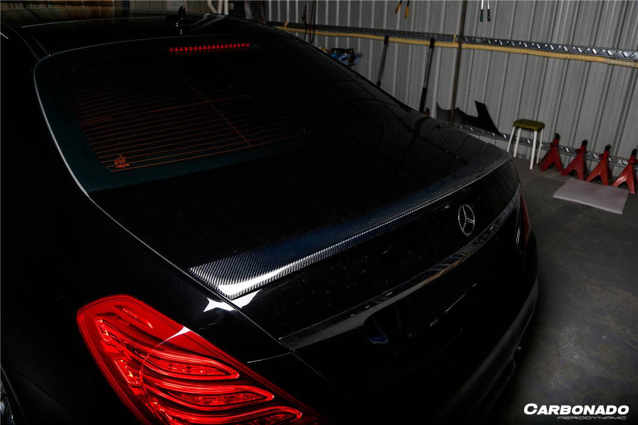 2014-2020 Mercedes Benz S63 AMG W222 Sedan MSY Style Carbon Fiber Trunk Spoiler - Carbonado Aero