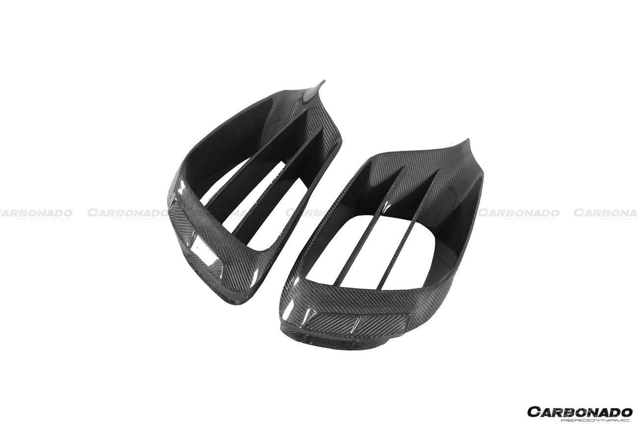 2017-2020 Mercedes Benz S63 AMG W222.2 Sedan MSY Style Carbon Fiber Front Bumper Vents - Carbonado Aero