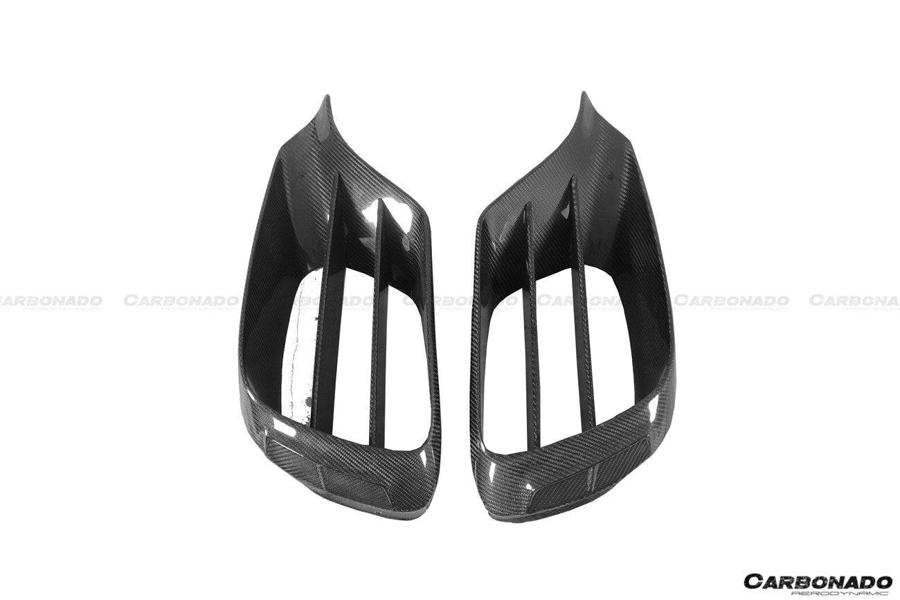 2017-2020 Mercedes Benz S63 AMG W222.2 Sedan MSY Style Carbon Fiber Front Bumper Vents - Carbonado Aero