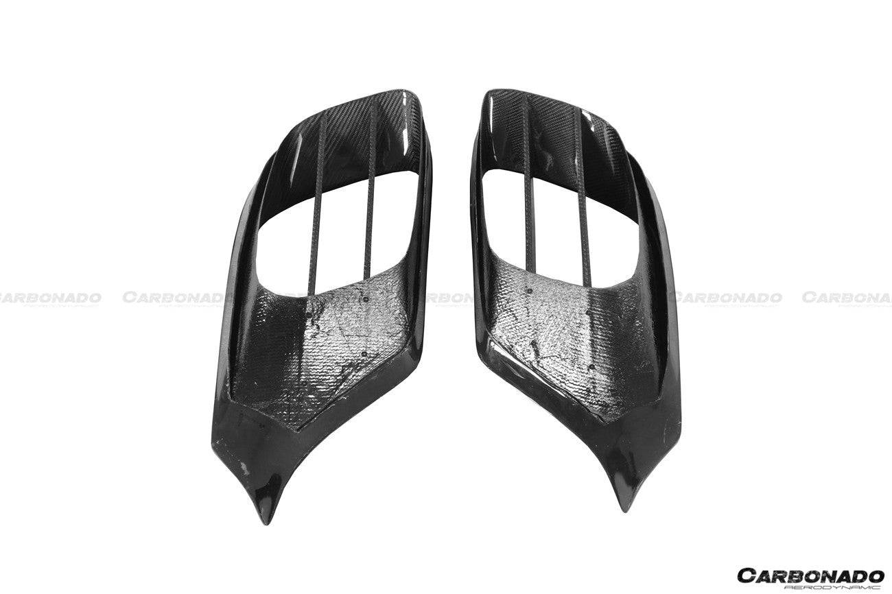 2017-2020 Mercedes Benz S63 AMG W222.2 Sedan MSY Style Carbon Fiber Front Bumper Vents - Carbonado Aero