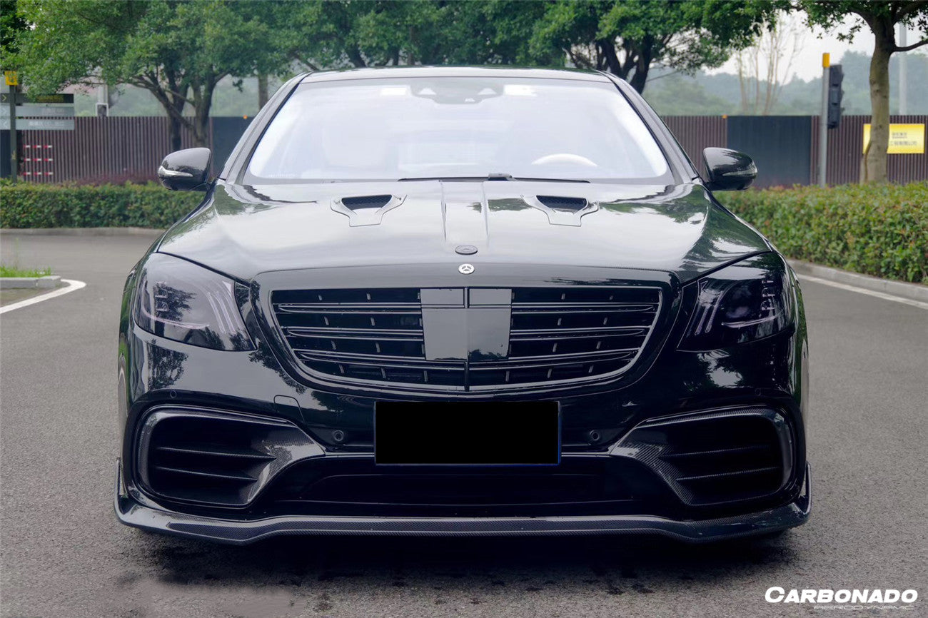 2017-2020 Mercedes Benz S63 AMG W222.2 Sedan MSY Style Carbon Fiber Front Bumper Vents - Carbonado Aero