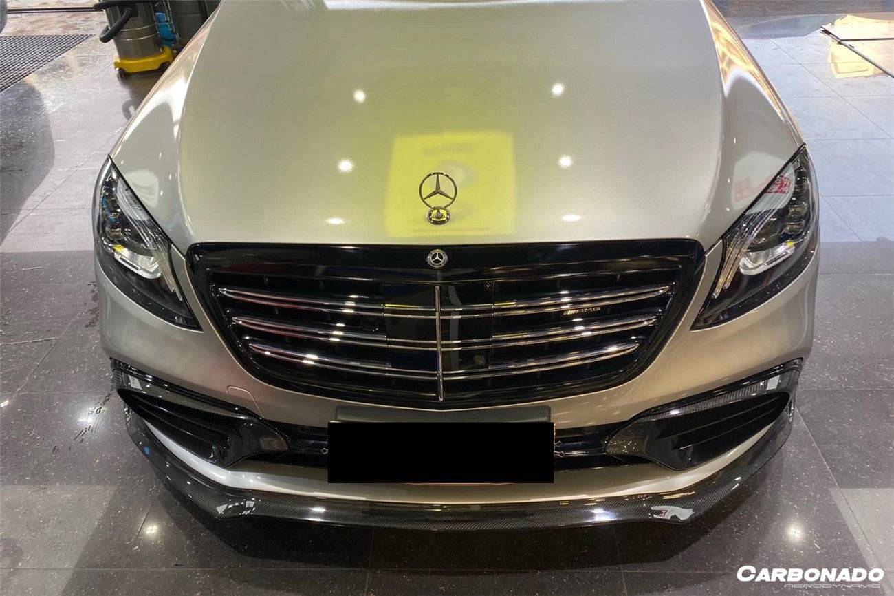 2017-2020 Mercedes Benz S63 AMG W222.2 Sedan MSY Style Carbon Fiber Front Bumper Vents - Carbonado Aero