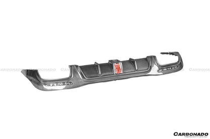 2017-2020 Mercedes Benz S63 W222 Sedan BRS Style Rear Diffuser with LED Light and Exhaust Tips