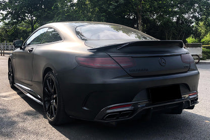 2014-2021 Mercedes Benz S Class C217 Coupe RT Style Carbon Fiber Trunk Spoiler