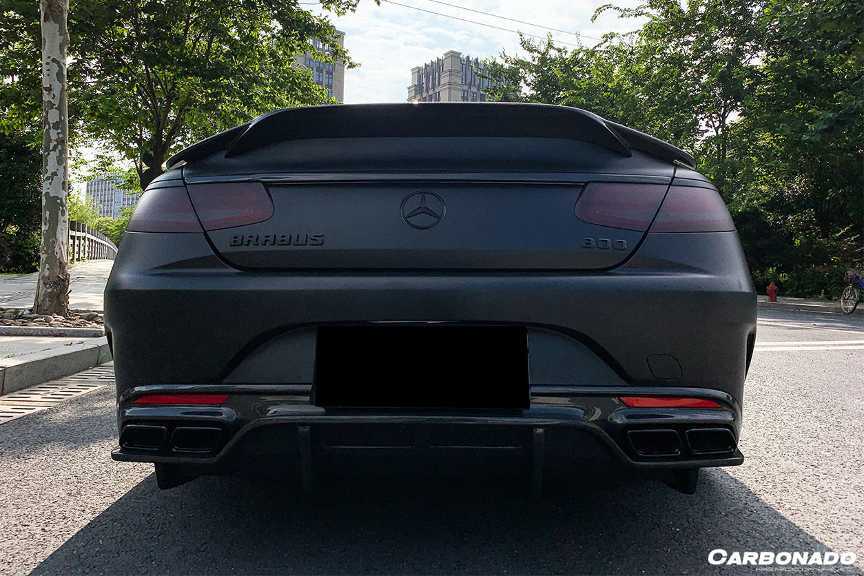 2014-2021 Mercedes Benz S Class C217 Coupe RT Style Carbon Fiber Trunk Spoiler