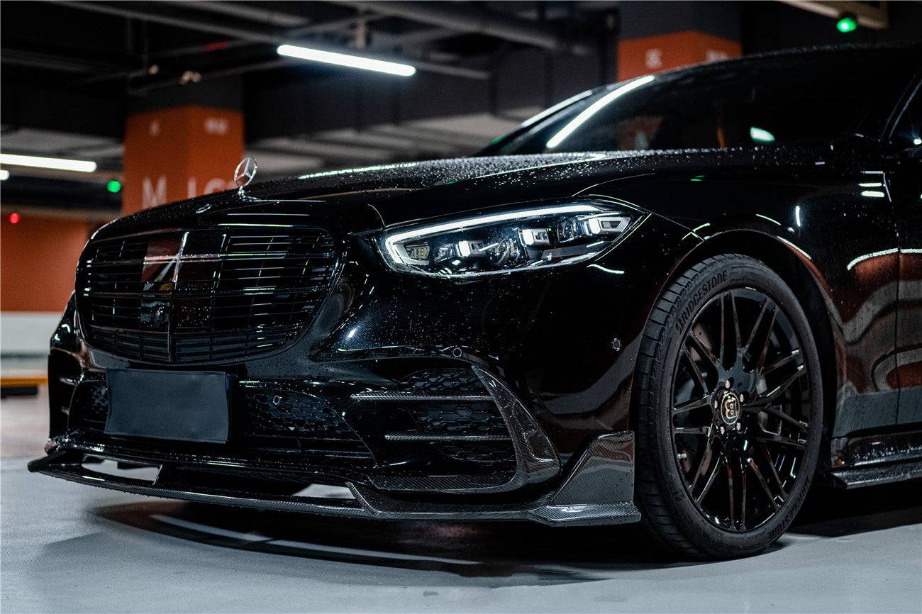 2021-UP Mercedes Benz S Class W223 4Matic Sedan MSY Style Front Lip  - Carbonado Aero