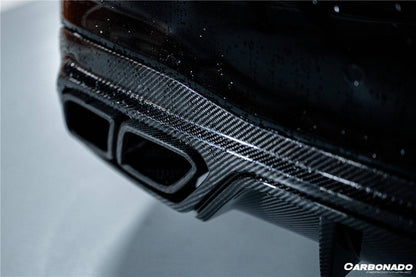 2021-UP Mercedes Benz S Class W223 4Matic Sedan MSY Style Rear Lip with LED Light And Exhaust tips - Carbonado Aero