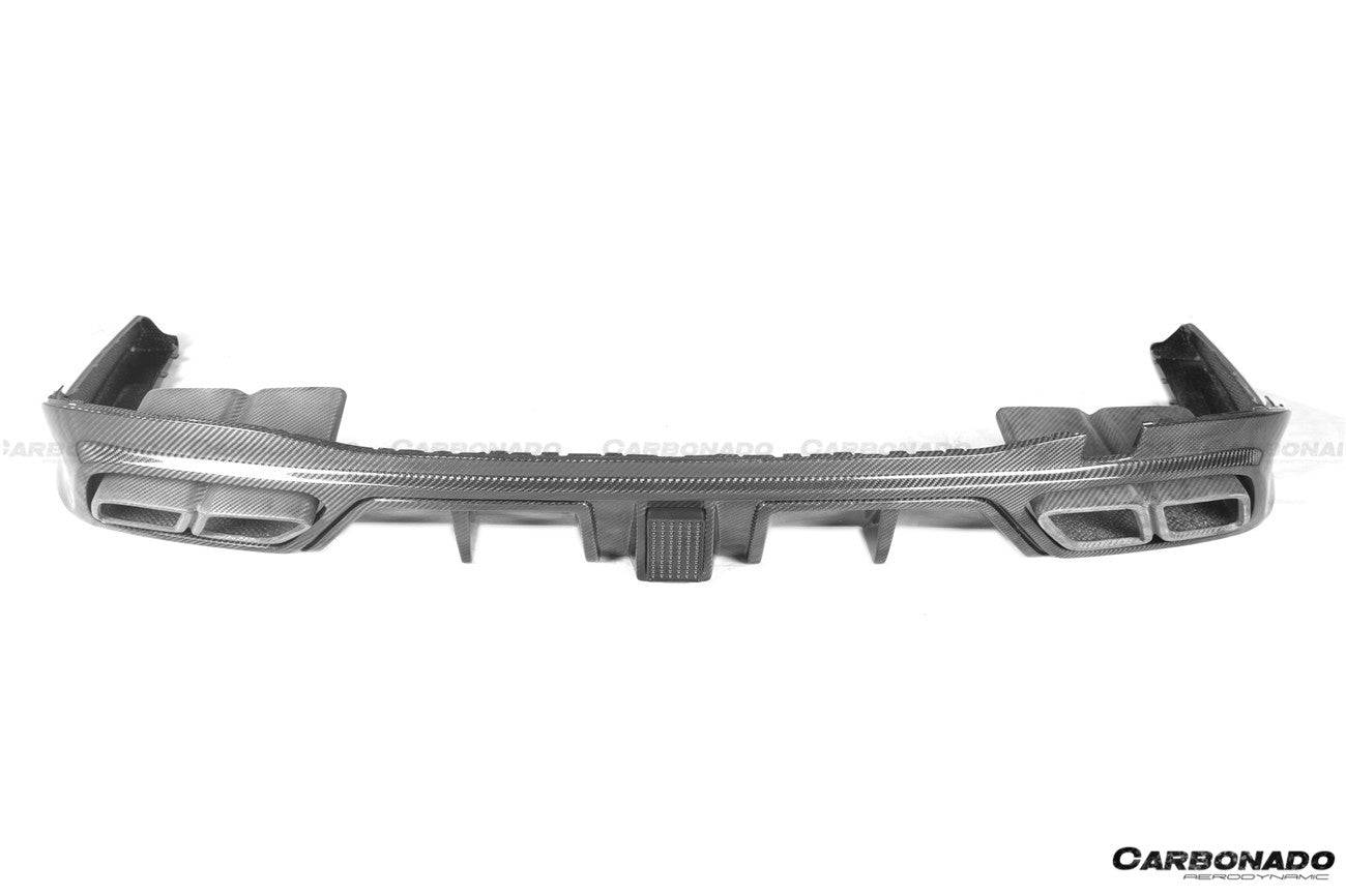 2021-UP Mercedes Benz S Class W223 4Matic Sedan MSY Style Rear Lip with LED Light And Exhaust tips - Carbonado Aero
