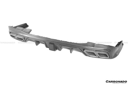 2021-UP Mercedes Benz S Class W223 4Matic Sedan MSY Style Rear Lip with LED Light And Exhaust tips - Carbonado Aero