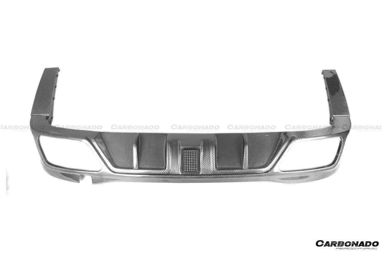 2021-UP Mercedes Benz S Class W223 4Matic Sedan MSY Style Rear Lip with LED Light And Exhaust tips - Carbonado Aero