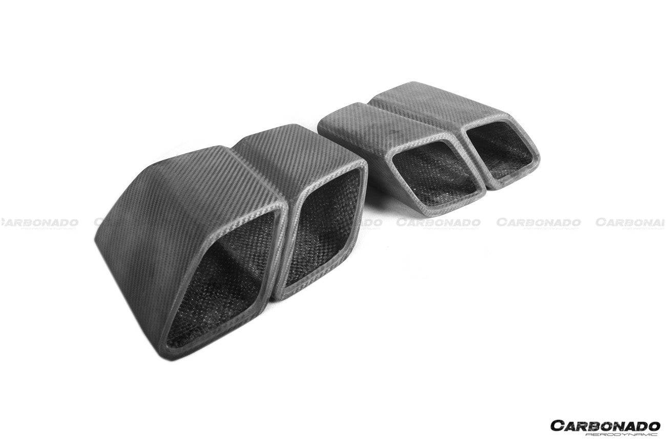 2021-UP Mercedes Benz S Class W223 4Matic Sedan MSY Style Rear Lip with LED Light And Exhaust tips - Carbonado Aero