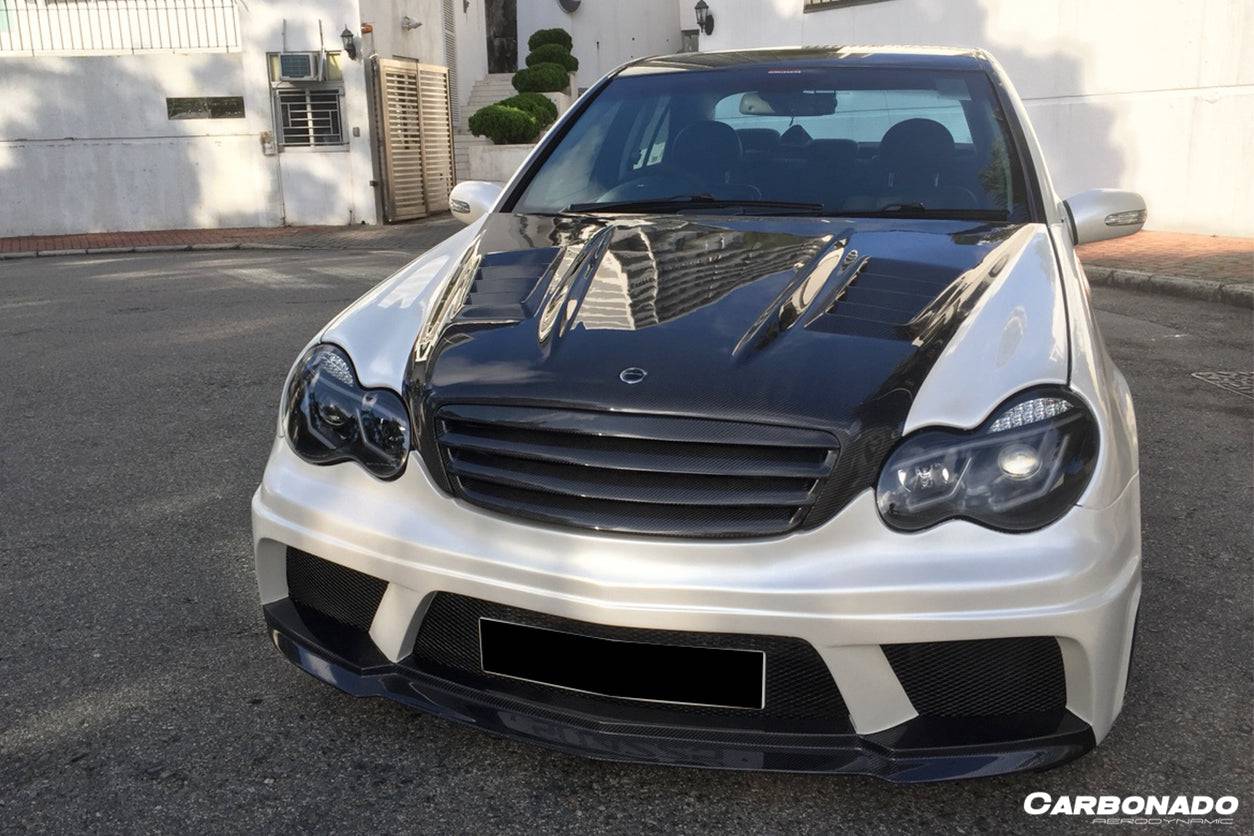 2001-2007 Mercedes Benz W203 C Class WI Style Hood - Carbonado Aero