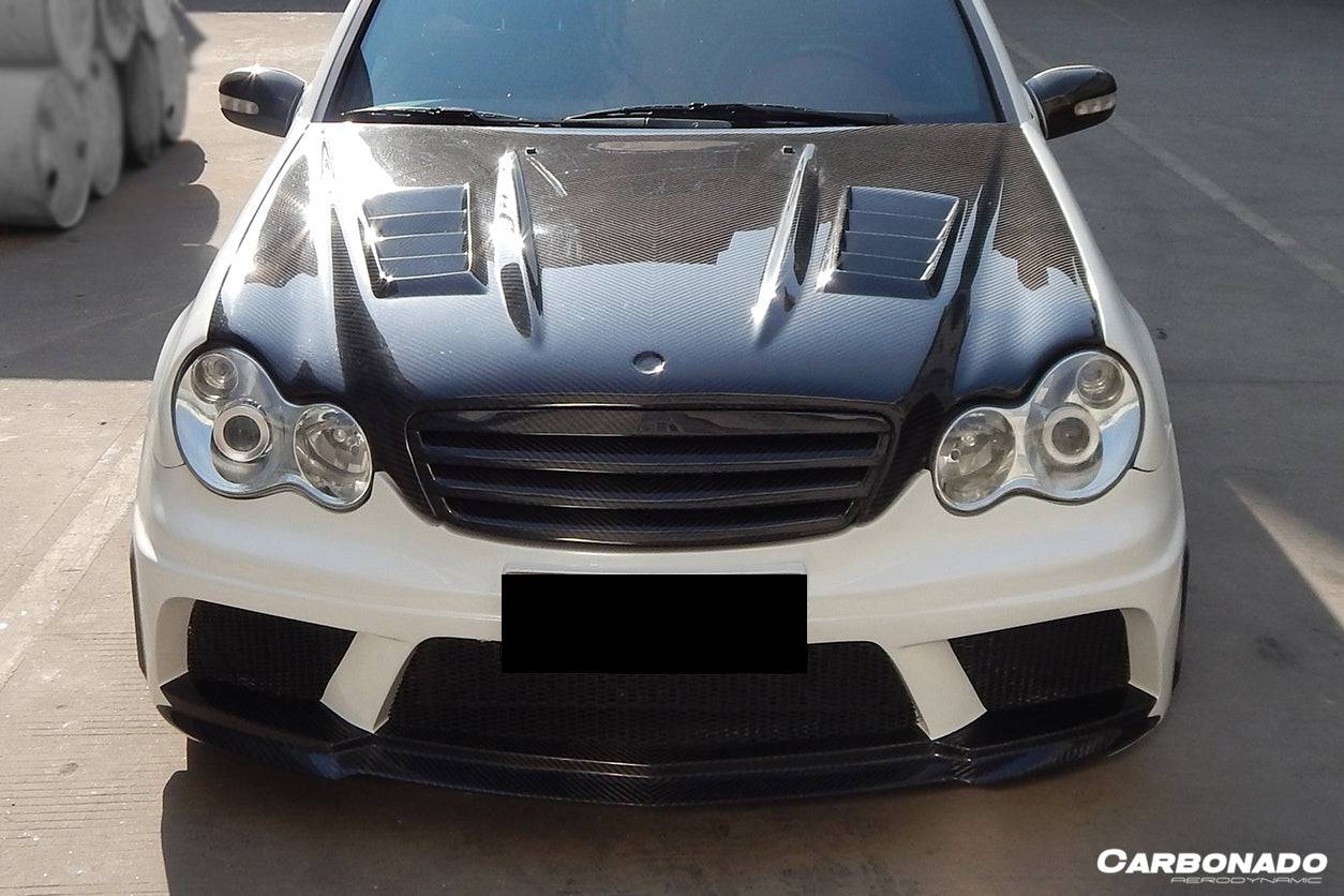 2001-2007 Mercedes Benz W203 C Class WI Style Hood - Carbonado Aero
