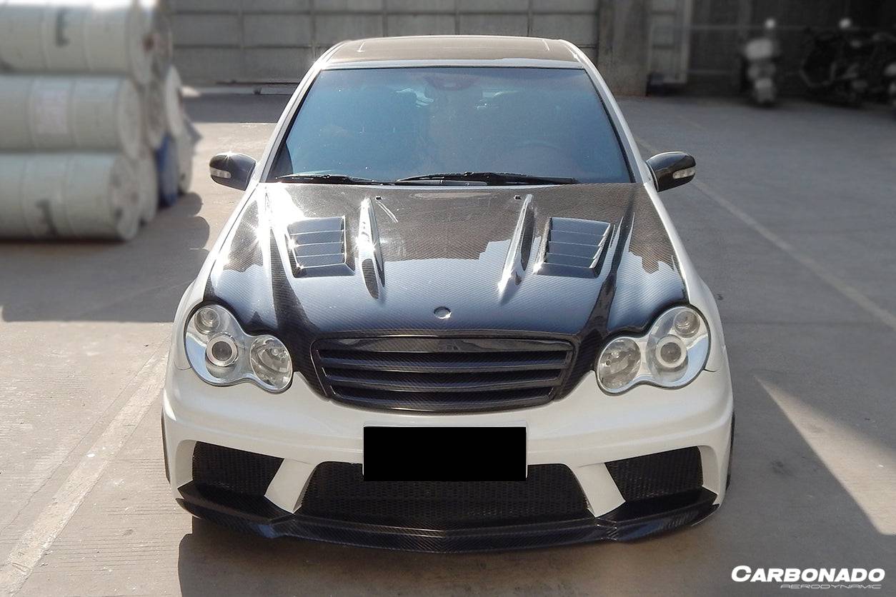 2001-2007 Mercedes Benz W203 C Class WI Style Hood - Carbonado Aero