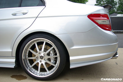 2012-2014 Mercedes Benz W204 C63 AMG RZS Style Carbon Fiber Rear Bumper Caps