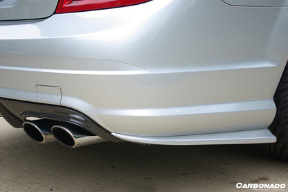 2012-2014 Mercedes Benz W204 C63 AMG RZS Style Carbon Fiber Rear Bumper Caps