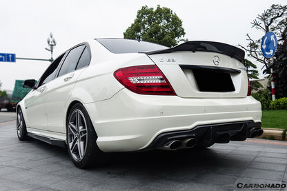 2012-2014 Mercedes Benz W204 C63 AMG Sedan VS Style Carbon Fiber Rear Lip