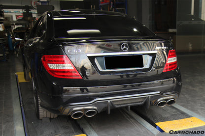 2012-2014 Mercedes Benz W204 C63 AMG Sedan VS Style Carbon Fiber Rear Lip