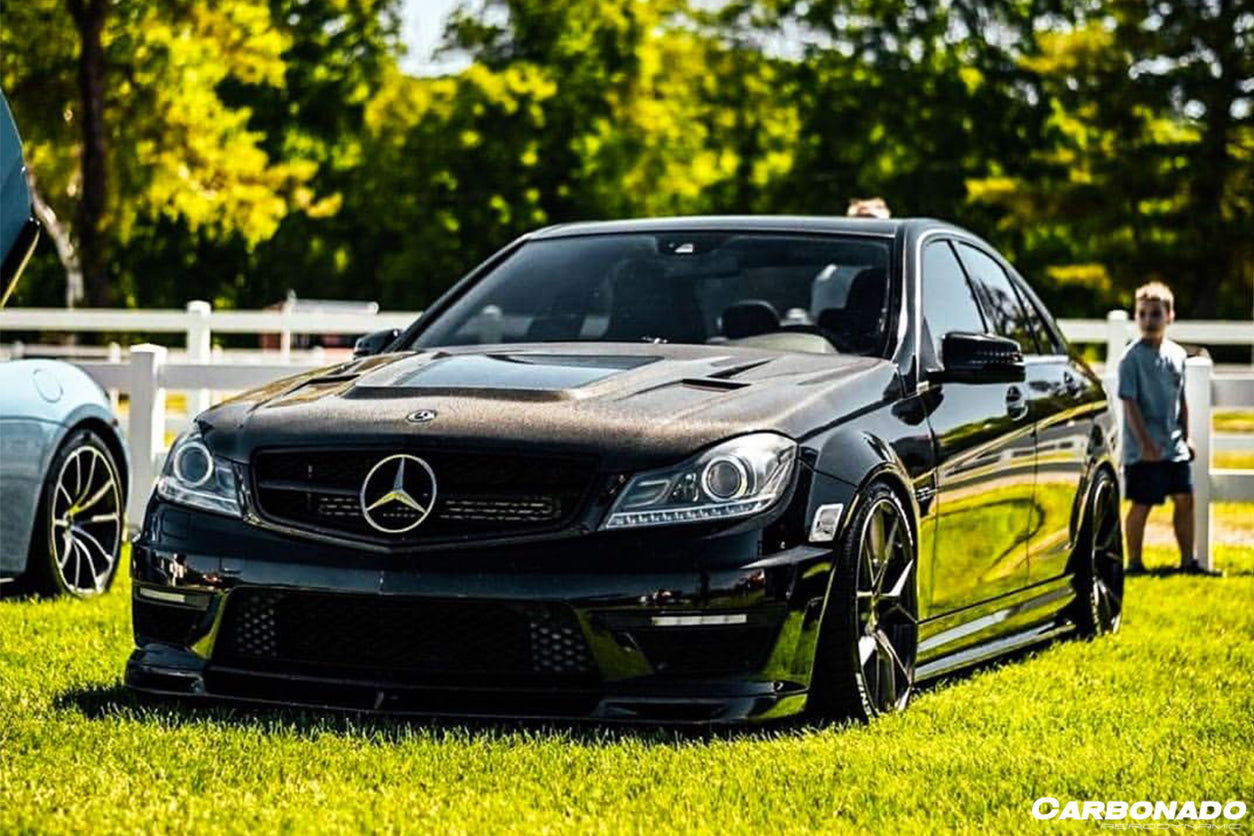 2012-2014 Mercedes Benz W204 C63 AMG VS Style Carbon Fiber Front Lip - Carbonado Aero