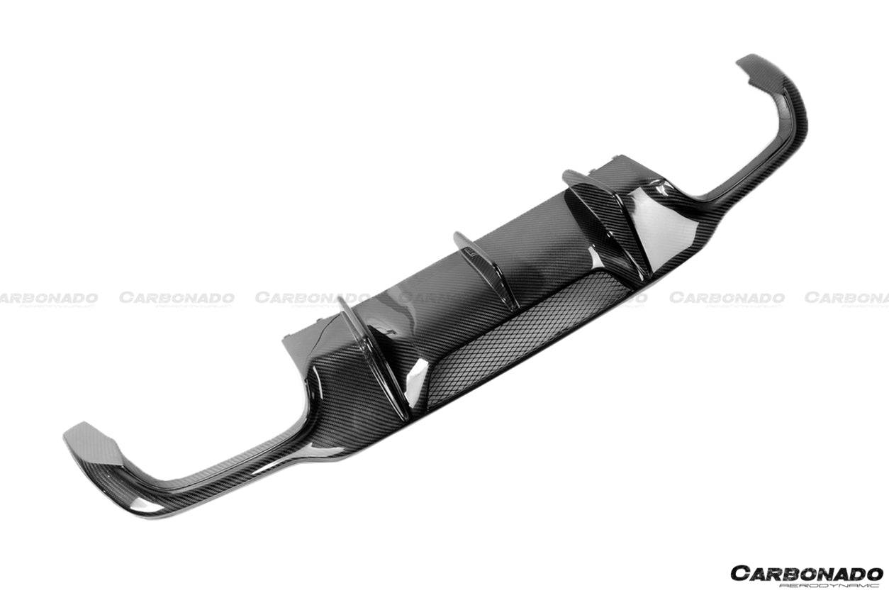 2012-2014 Mercedes Benz W204 C63 AMG Sedan VS Style Carbon Fiber Rear Lip - Carbonado Aero