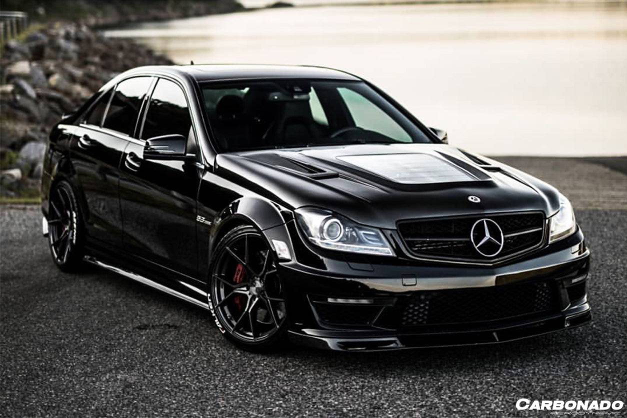 2012-2014 Mercedes Benz W204 C63 AMG VS Style Carbon Fiber Front Lip - Carbonado