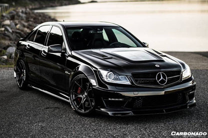 2012-2014 Mercedes Benz W204 C63 AMG VS Style Carbon Fiber Front Lip - Carbonado