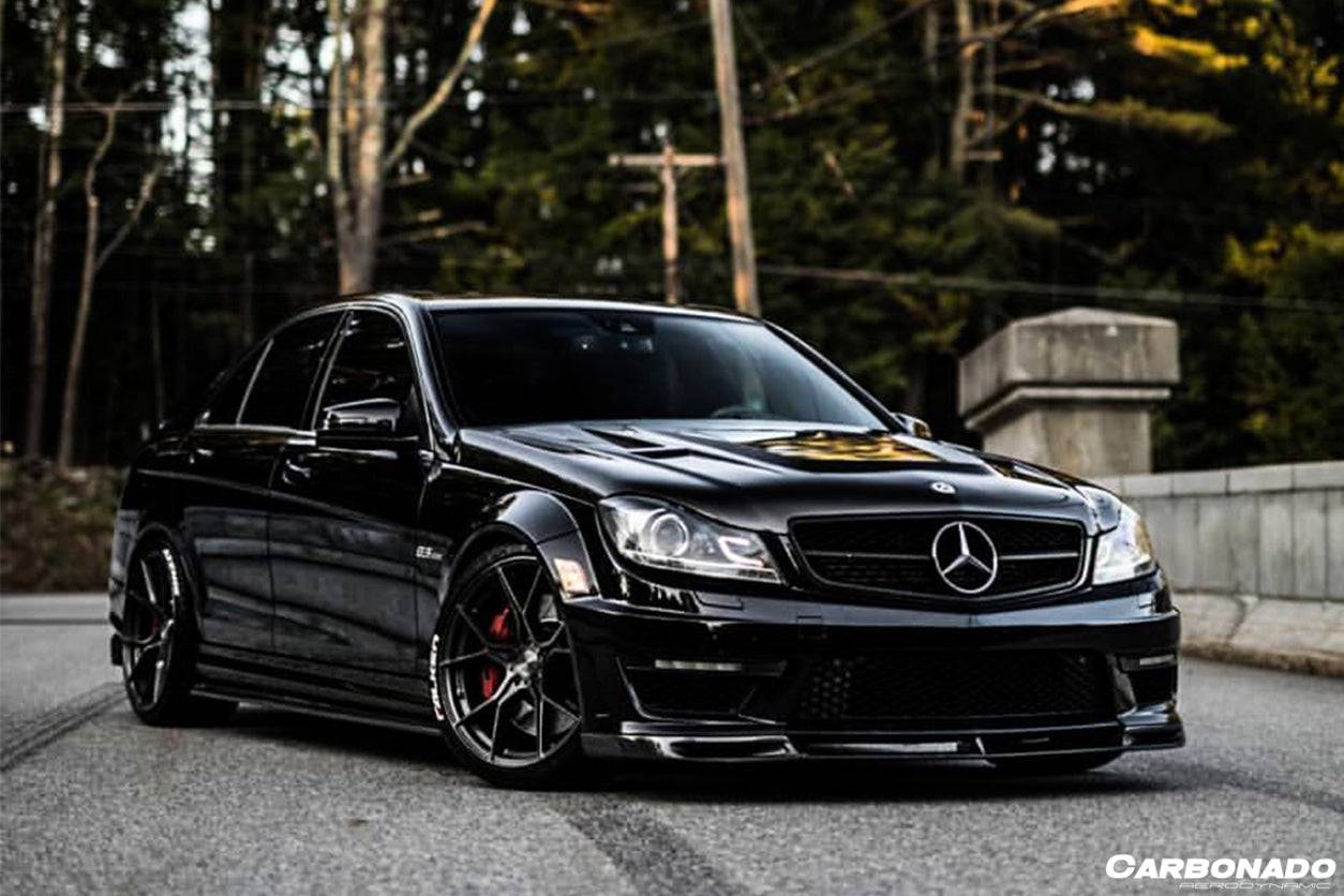 2012-2014 Mercedes Benz W204 C63 AMG VS Style Carbon Fiber Front Lip - Carbonado Aero