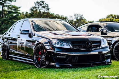 2012-2014 Mercedes Benz W204 C63 AMG VS Style Carbon Fiber Front Lip - Carbonado Aero