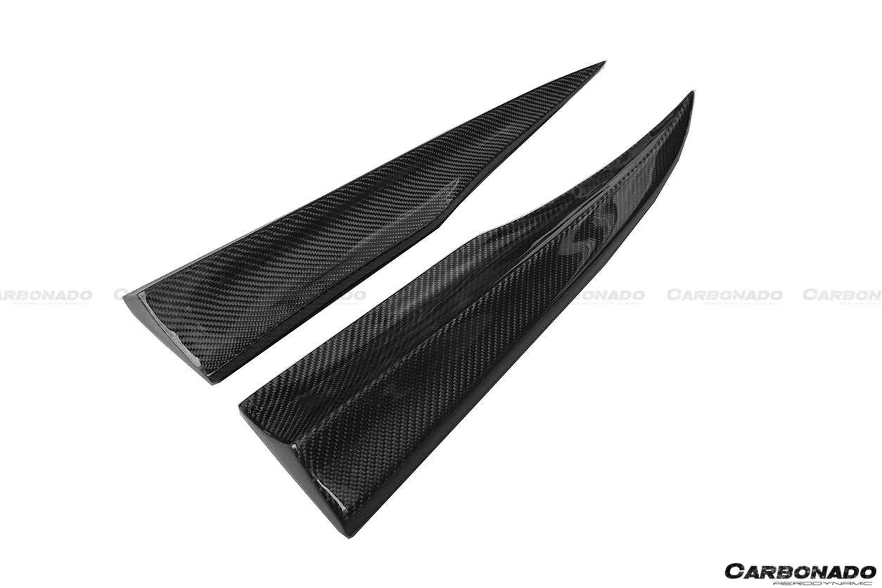 2012-2014 Mercedes Benz W204 C63 AMG RZS Style Carbon Fiber Rear Bumper Caps - Carbonado Aero