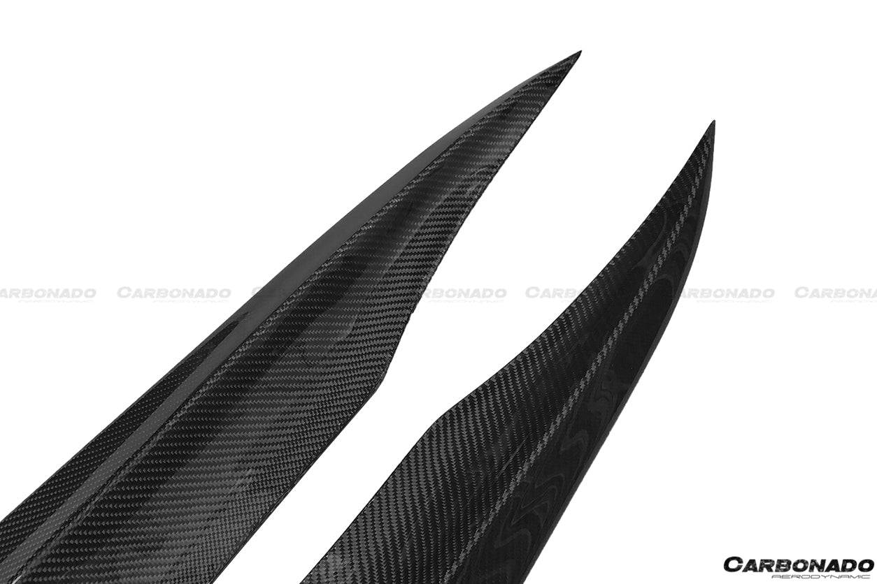 2012-2014 Mercedes Benz W204 C63 AMG RZS Style Carbon Fiber Rear Bumper Caps - Carbonado Aero
